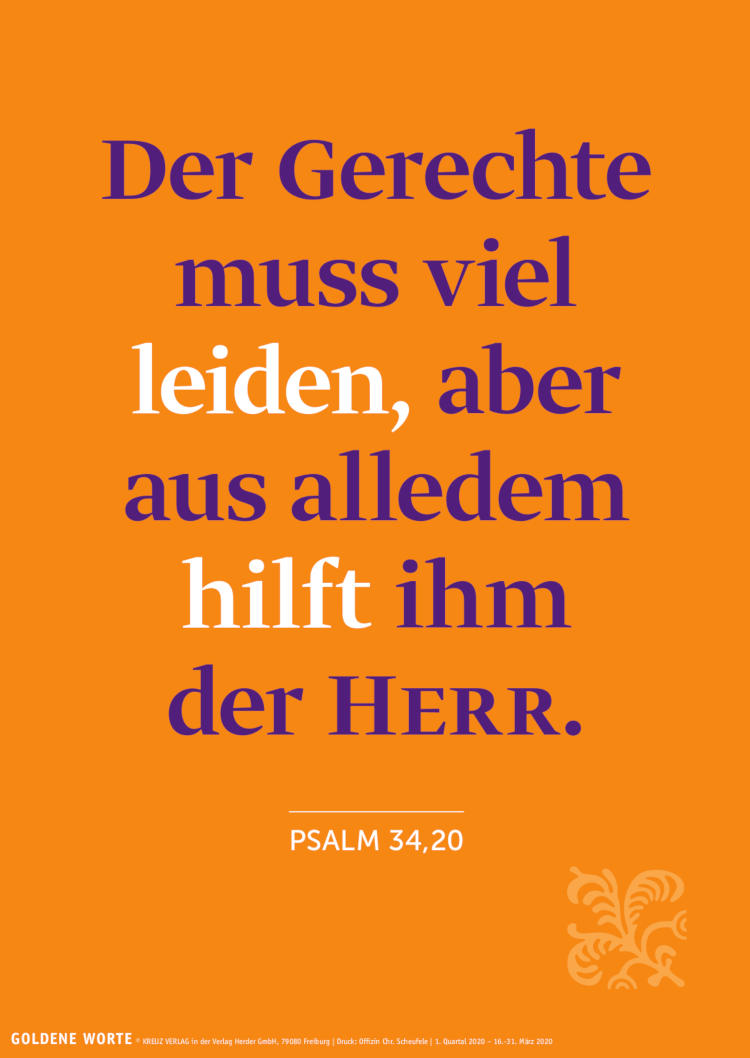 Goldene Worte der Bibel: Psalm 34,20