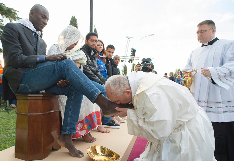 Fußwaschung Papst Franziskus 2016