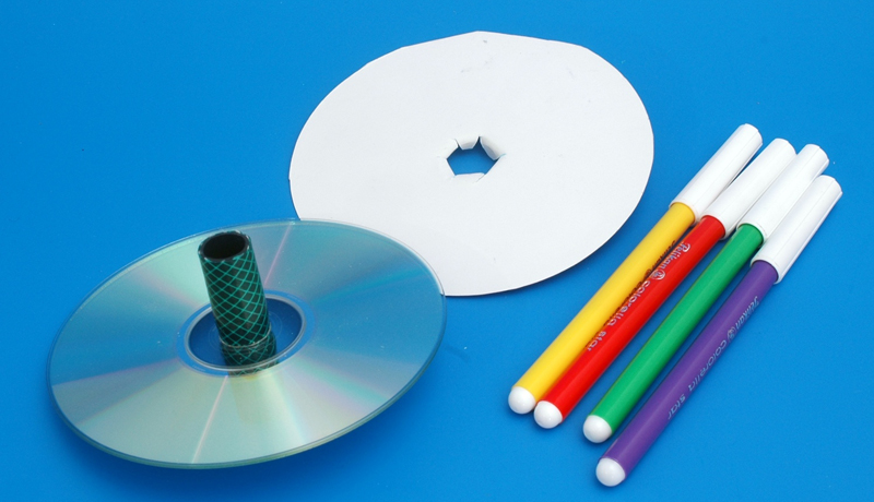 Basteln mit alten CDs: Superkreisel 5