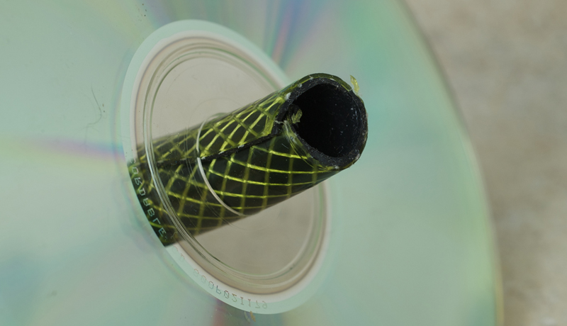 Basteln mit gebrauchten CDs: Das verrückte Zwei-Rad 2