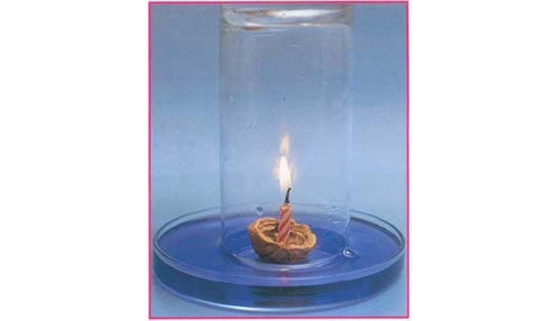 Experiment mit Unterdruck: Kerzenschiffchen 1