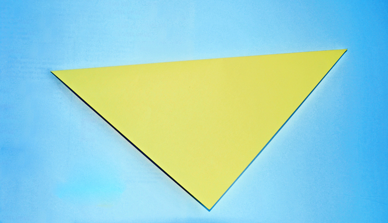 Oster-Origami: Putziger Papierhase, Schritt 1