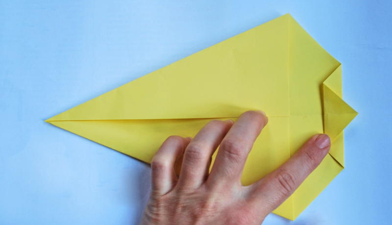 Oster-Origami: Putziger Papierhase, Schritt 4
