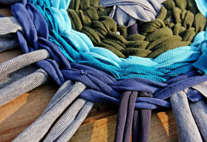 Besonders schön wird die Matte, wenn unterschiedliche Farben verwendet werden.