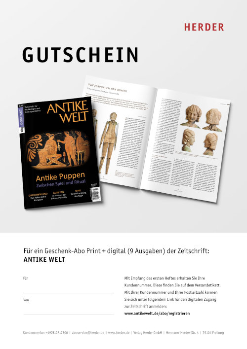 Abo-Geschenkgutschein ANTIKE WELT