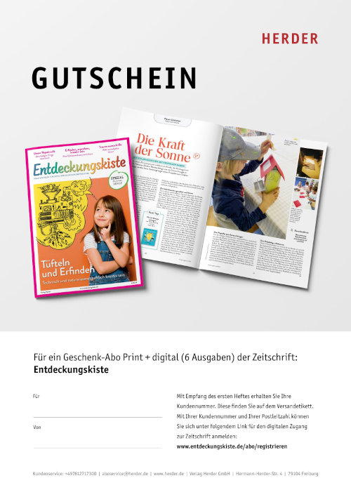 Abo-Geschenkgutschein Entdeckungskiste