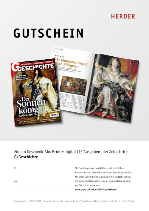 Abo-Geschenkgutschein G/GESCHICHTE