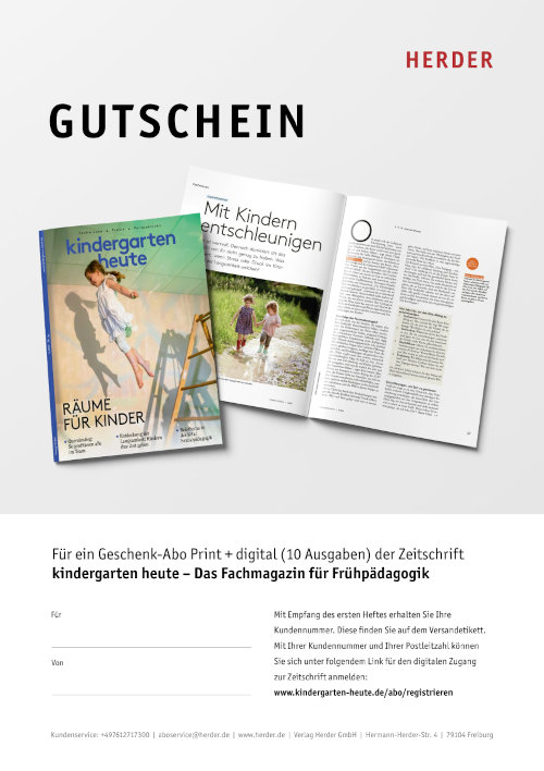 Abo-Geschenkgutschein kindergarten heute
