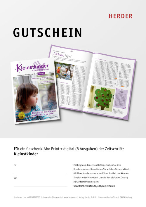Abo-Geschenkgutschein Kleinstkinder