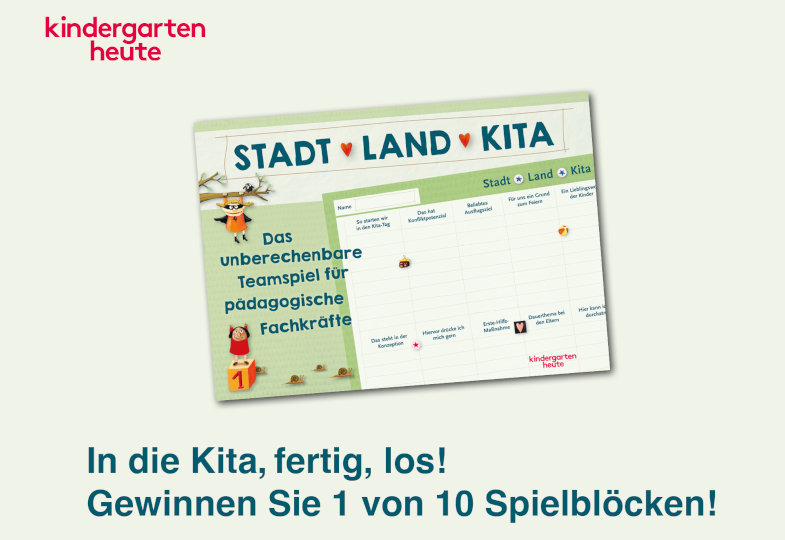 Gewinnen Sie 1 von 10 Stadt, Land, Kita-Spielen!