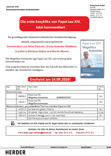 Cover Bestellschein Enzyklika kommentiert