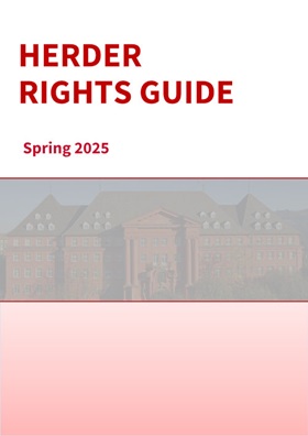 Titelseite Herder Rights Guide Spring 2025