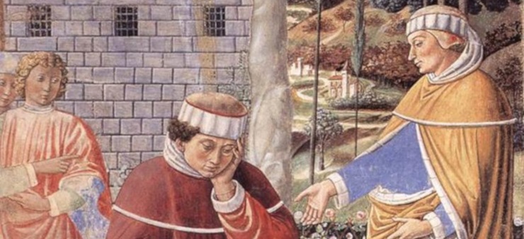 Erleuchtung des Kirchenvaters Augustinus (Gemälde von Benozzo Gozzoli)
