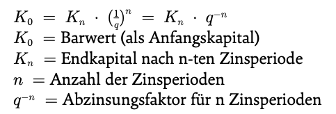 Grafik: Berechnung des Barwertes (Kn)