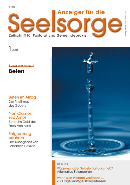 Titelseite: Anzeiger für die Seelsorge. Zeitschrift für Pastoral und Gemeindepraxis 1/2005