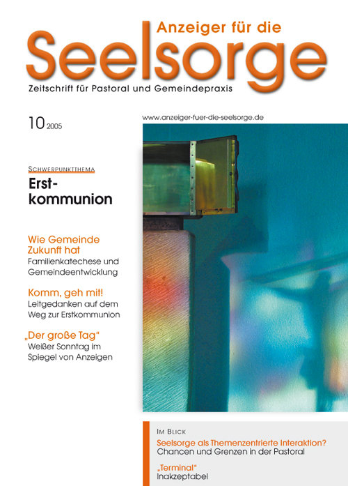 Titelseite: Anzeiger für die Seelsorge. Zeitschrift für Pastoral und Gemeindepraxis 10/2005