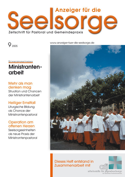 Titelseite: Anzeiger für die Seelsorge. Zeitschrift für Pastoral und Gemeindepraxis 9/2005