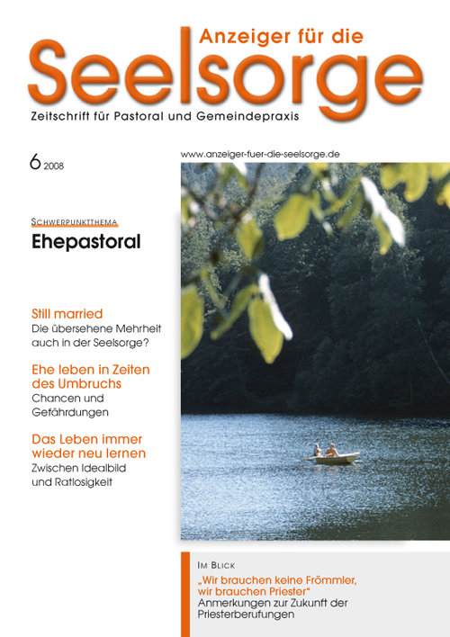 Titelseite: Anzeiger für die Seelsorge. Zeitschrift für Pastoral und Gemeindepraxis 6/2008