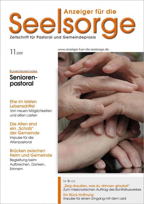 Titelseite: Anzeiger für die Seelsorge. Zeitschrift für Pastoral und Gemeindepraxis 11/2009