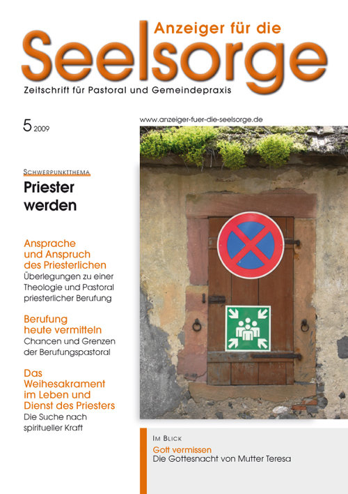 Titelseite: Anzeiger für die Seelsorge. Zeitschrift für Pastoral und Gemeindepraxis 5/2009