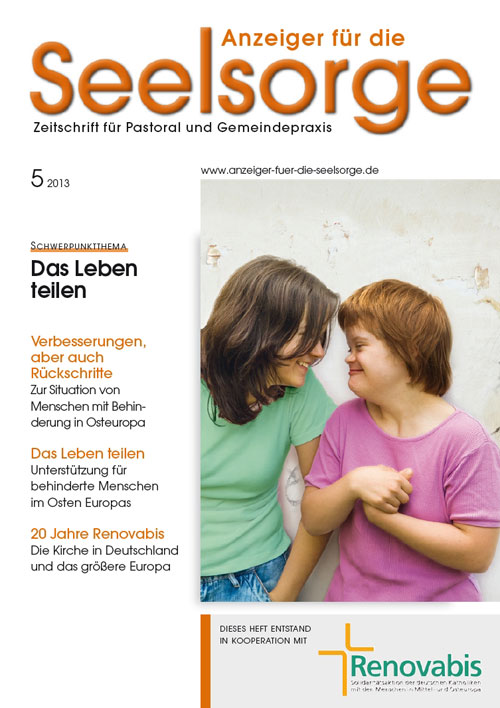 Titelseite: Anzeiger für die Seelsorge. Zeitschrift für Pastoral und Gemeindepraxis 5/2013