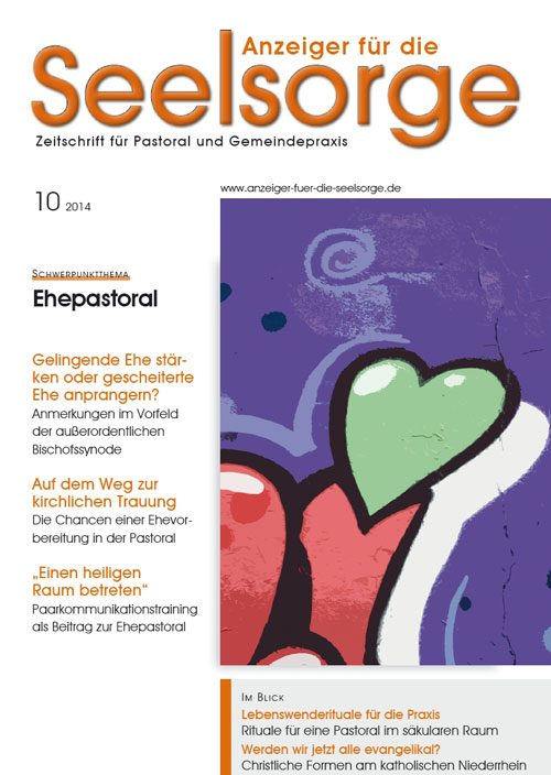 Titelseite: Anzeiger für die Seelsorge. Zeitschrift für Pastoral und Gemeindepraxis 10/2014
