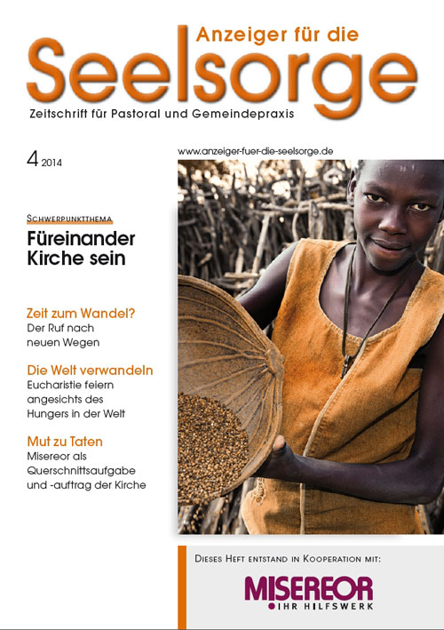 Titelseite: Anzeiger für die Seelsorge. Zeitschrift für Pastoral und Gemeindepraxis 4/2014
