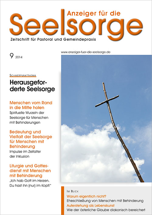 Anzeiger für die Seelsorge. Zeitschrift für Pastoral und Gemeindepraxis 9/2014