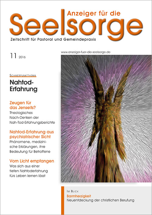 Titelseite: Anzeiger für die Seelsorge. Zeitschrift für Pastoral und Gemeindepraxis 11/2016