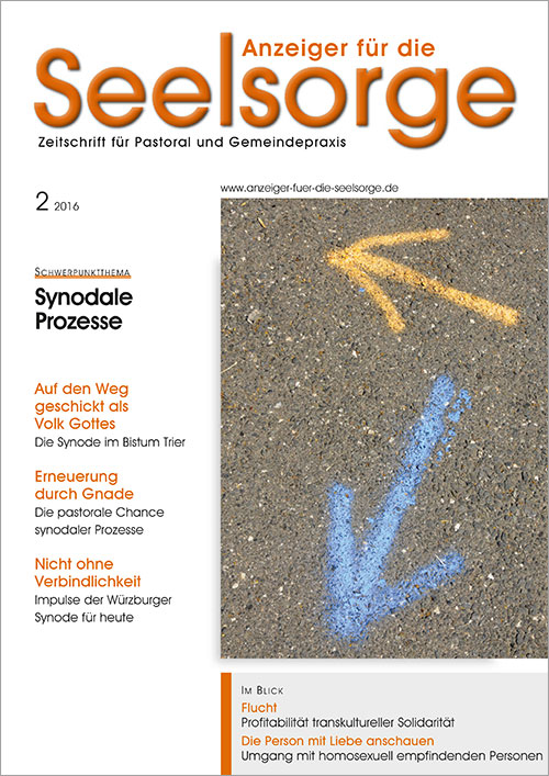 Titelseite: Anzeiger für die Seelsorge. Zeitschrift für Pastoral und Gemeindepraxis 2/2016