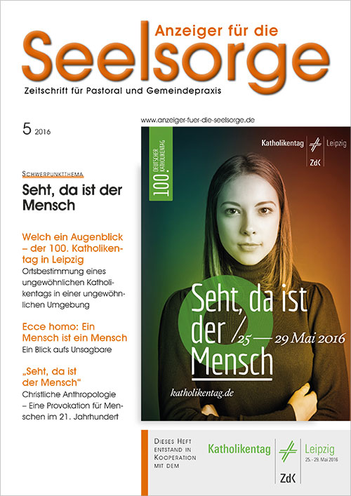 Titelseite: Anzeiger für die Seelsorge. Zeitschrift für Pastoral und Gemeindepraxis 5/2016