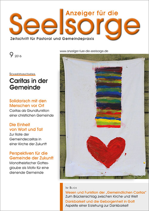 Titelseite: Anzeiger für die Seelsorge. Zeitschrift für Pastoral und Gemeindepraxis 9/2016