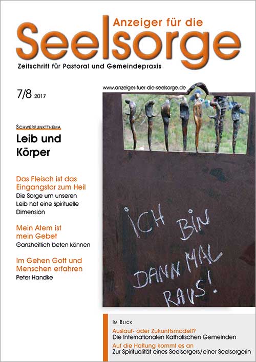 Titelseite: Anzeiger für die Seelsorge. Zeitschrift für Pastoral und Gemeindepraxis 7-8/2017
