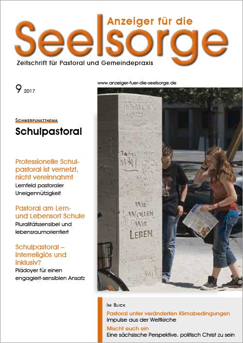 Titelseite: Anzeiger für die Seelsorge. Zeitschrift für Pastoral und Gemeindepraxis 9/2017