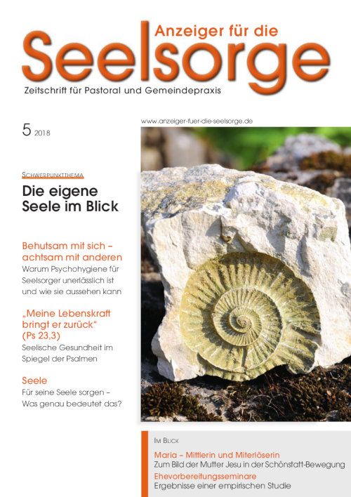 Titelseite: Anzeiger für die Seelsorge. Zeitschrift für Pastoral und Gemeindepraxis 5/2018
