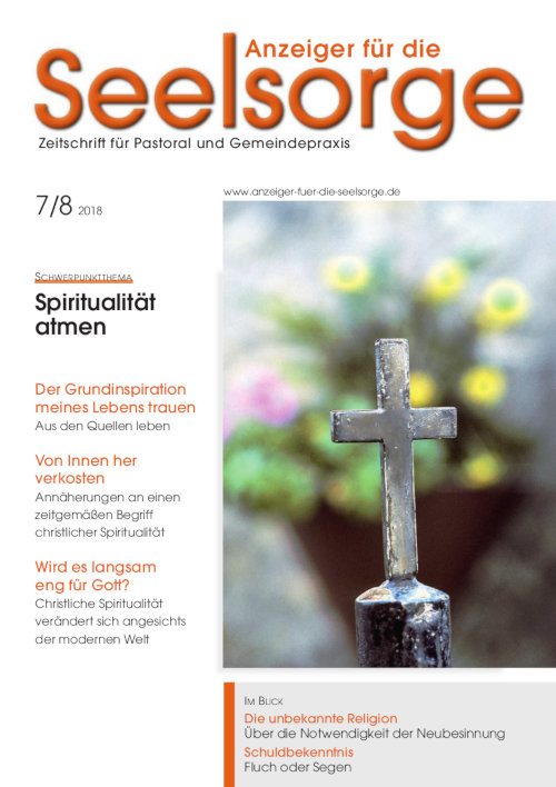 Titelseite: Anzeiger für die Seelsorge. Zeitschrift für Pastoral und Gemeindepraxis 7-8/2018