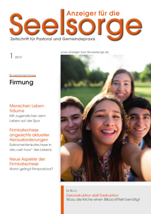 Titelseite: Anzeiger für die Seelsorge. Zeitschrift für Pastoral und Gemeindepraxis 1/2019