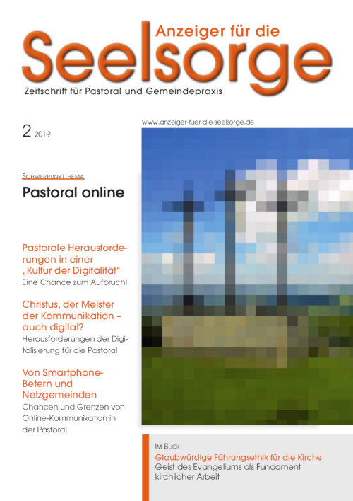 Titelseite: Anzeiger für die Seelsorge. Zeitschrift für Pastoral und Gemeindepraxis 2/2019