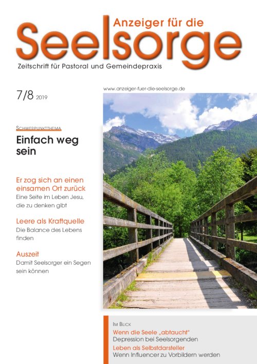 Titelseite: Anzeiger für die Seelsorge 7-8/2019