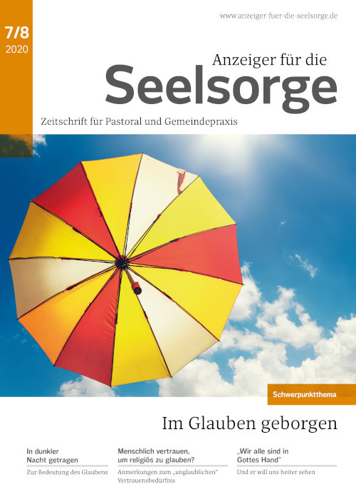 Titelseite: Anzeiger für die Seelsorge 7/2020