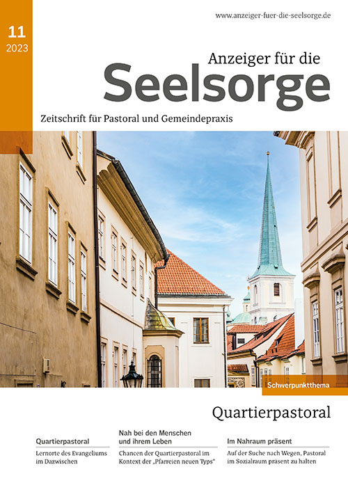 Titelseite: Anzeiger für die Seelsorge 11/2023
