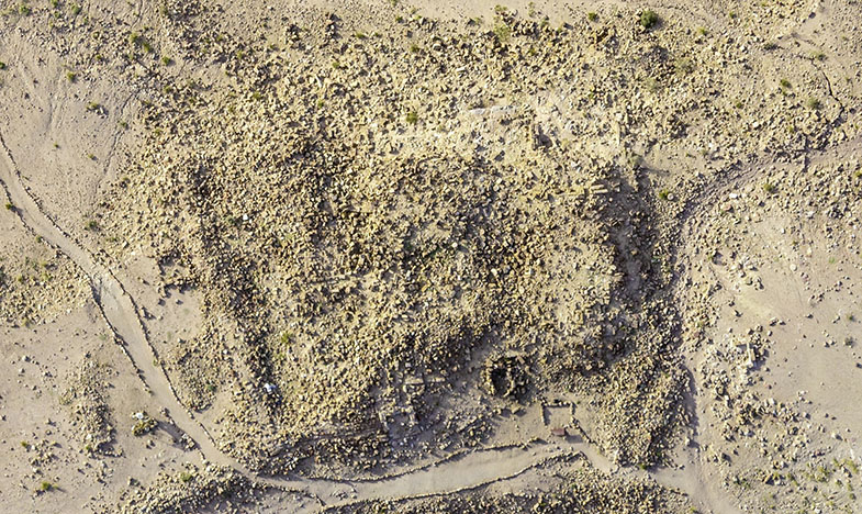 Abb. 11 Luftbild von Struktur 2/Bau 2 im Areal des North-Eastern Petra Projects.