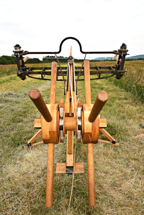 Rekonstruktion einer spät- antiken Balliste.