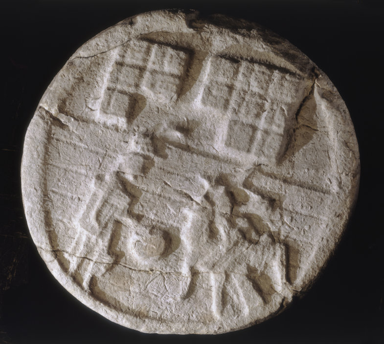 Markstein für einen Ballspielplatz, Peabody Museum Expedition: R. E. Merwin and A. W. Carpenter, 1914–1915.