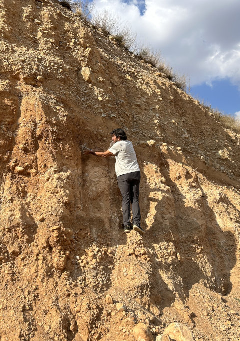 Tonprobenentnahme in der Umgebung von Ekşi Höyük, Çivril-Ebene, Westanatolien.