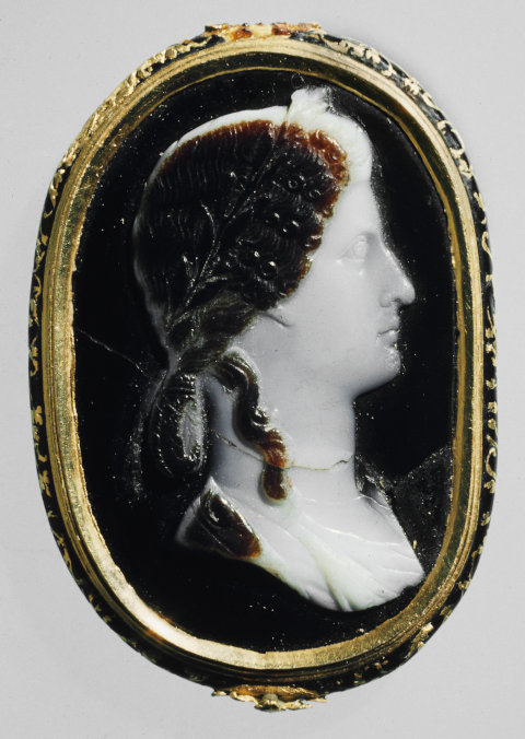 Kameo mit dem Profil der Agrippina Maior: Frau des Germanicus, Mutter Caligulas.