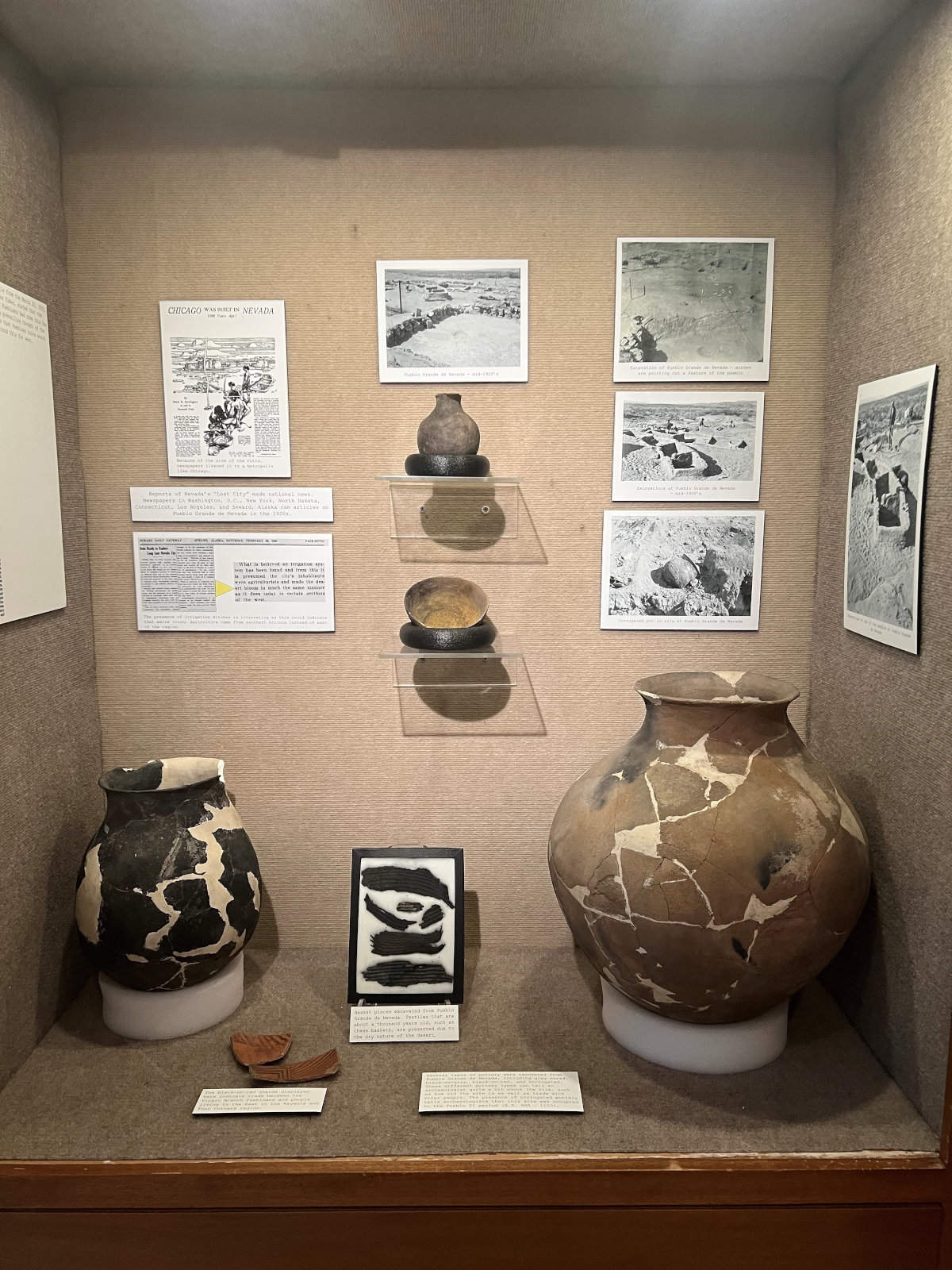 Ein Teil der Ausstellung zum Pueblo Grande de Nevada.