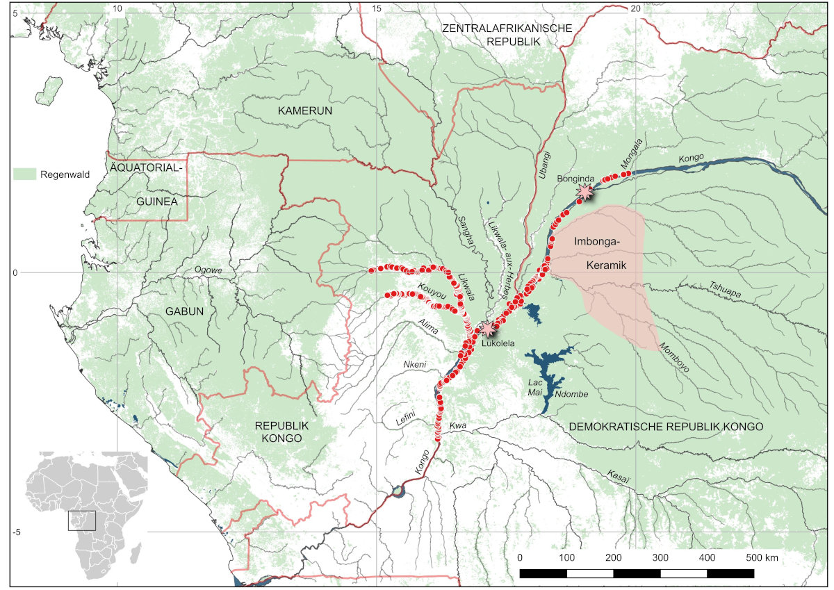 Routen archäologischer Prospektionen.