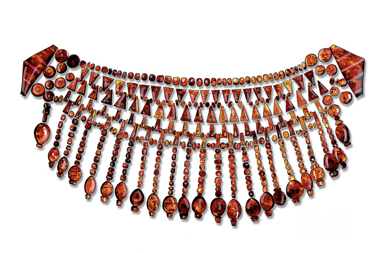 Abb. 3 Rekonstruktion des Bernsteingürtels, deponiert ca. 650/40 v. Chr.