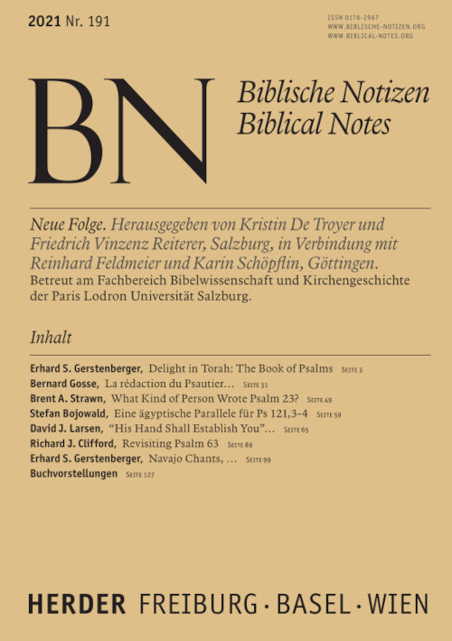 Biblische Notizen 191/2021 